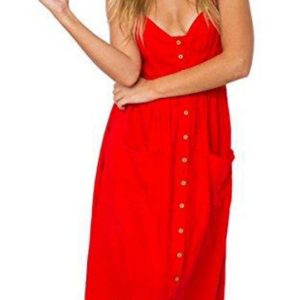 Angashion | Bohemian | Front Button Down Dress - Picture 1 of 7